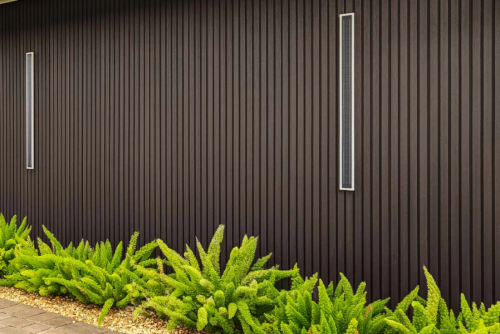 Charcoal WPC Cladding for Garden Walls