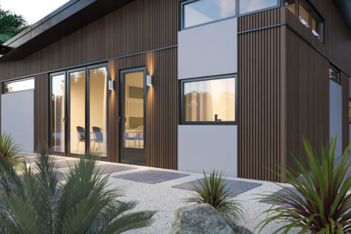 Modern Brown WPC Cladding for House Facades