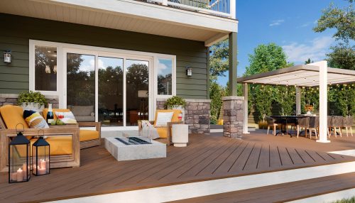 Natural Wood Decking for Garden Patios