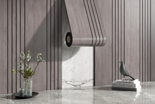 Soft Grey Fluted Panels for Modern Interiors