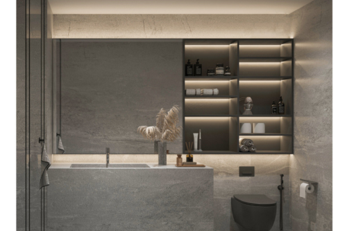 Stone Embossed Panels for Luxury Bathrooms