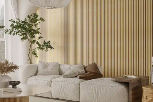 Warm Beige Slat Wallstickers